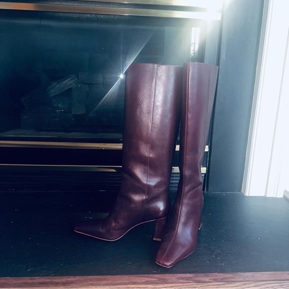 Reformation Deep Burgundy Heeled Boots - Picture 4 of 4